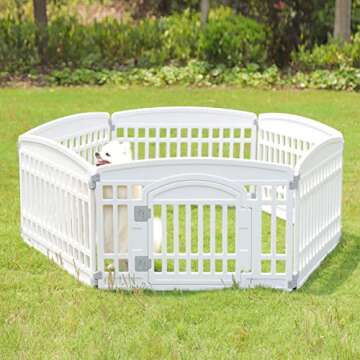 Stylish Pet Playpen: Safe & Easy Assembly for Dogs