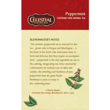 Celestial Seasonings Herbal Tea Peppermint 40 Count Ideal Refreshment