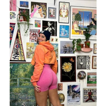 Abonlen Women's High Waisted Scrunch Workout Shorts