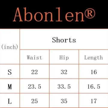 Abonlen Women's High Waisted Scrunch Workout Shorts