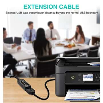 BlueRigger USB Extension Cable (32FT/10M, Long Active USB2.0 Extender, Male to Female Repeater, Data Transfer Cord)- for Game Consoles, Printer, Camera, Keyboard, Hard Drives