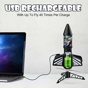 Motorized Rocket Toy for Kids - Launch up to 200 ft!