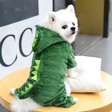 Dogs Clothes Small Pet Costume Halloween Dinosaur Costume Dog Clothing Puppy Outfits Funny Apperal (L)