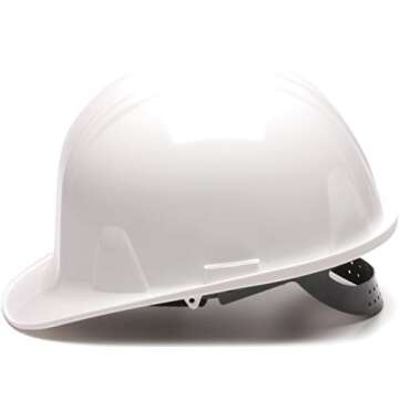 Pyramex Safety Products HP14010 Sl Series 4 pt. Snap Lock Suspension Hard Hat, White