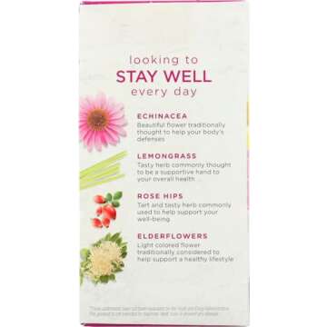 Bigelow Benefits Herbal Tea (Pack of 2) Lemon & Echinacea, 18 Count (Pack of 2)