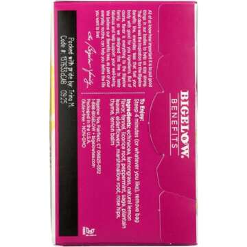Bigelow Benefits Lemon Echinacea Herbal Tea Pack of 2
