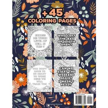 Things I Want To Say At Work But Cant Coloring Book: Adult Coloring Book With Funny Swear Words For ...