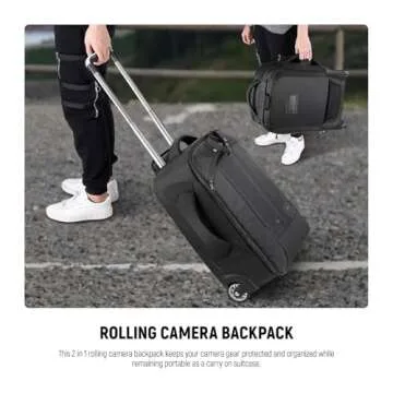 Neewer 2-in-1 Convertible Wheeled Camera Backpack - Perfect Travel Solution