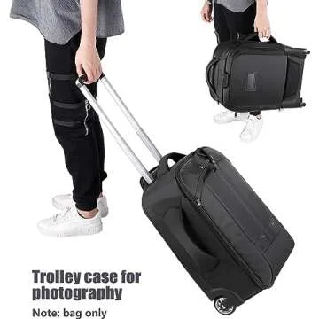 Neewer Convertible Wheeled Camera Backpack for Photos