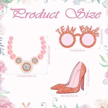 26 Pieces Bridal Shower Wedding Photo Booth Props Bachelorette Photo Props Rose Gold Pink Future Wife Party Decorations for Bridal Shower Out Hen Party Gift Accessories