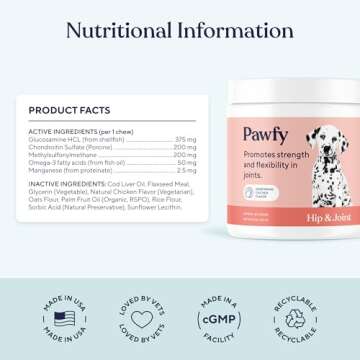 Pawfy Hip & Joint Supplement for Dogs | Mobility Support