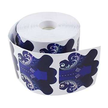 Finger Angel 500PCS Stiletto Nail Forms Acrylic Curve Nails UV Gel Nail Extension Nail Art Guide Form Self-Adhesive Sticker