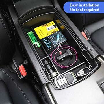 JOJOMARK Compatible with Honda Accord 2018 2019 2020 2021 2022 Accessories Center Console Tray Organizer (NOT fit for Manual Transmission)