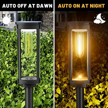 BITPOTT Bright Solar Pathway Lights - 8 Pack Outdoor Lighting