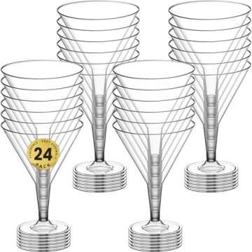 Durable DecorRack 24 Martini Glasses - BPA Free