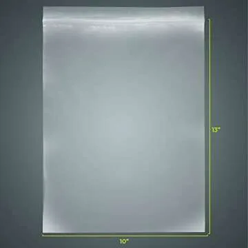 SNL Quality Zipper Lock Reclosable Clear Disposable Plastic Bags, Strong | 10" X 13" - 2 MIL - 100 B...