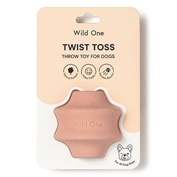 Wild One Twist Toss Dog Toy 100% Natural Rubber, Fun to Chew, Durable for Average Chewers, Fetch Toy...