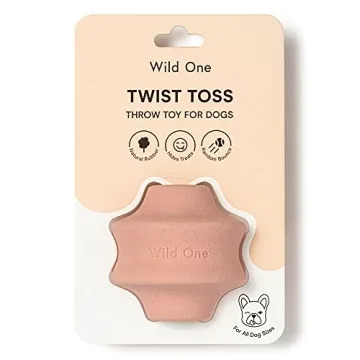 Wild One Twist Toss Dog Toy 100% Natural Rubber, Fun to Chew, Durable for Average Chewers, Fetch Toy...