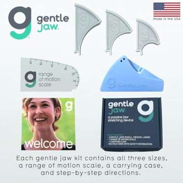 Gentle Jaw Pain Relief Device for TMJ Grinding Clenching Headaches ​Bruxism Caused by Tight Jaw Muscles. Use it to Passively Stretch and ​R​elax Your Jaw Muscles. We Call it Yoga for The Jaw