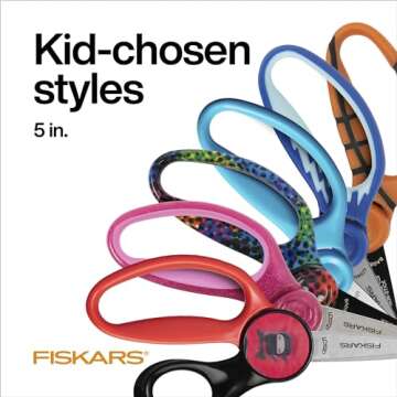 Fiskars 5" Kids Scissors - Safe & Easy Cutting Tool