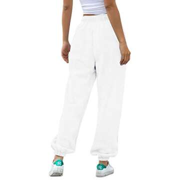 Amormio Women's Active Cotton-Blend Fleece Sweatpants