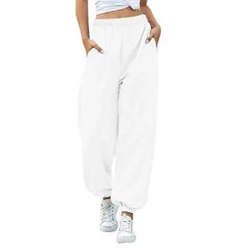 Amormio Women's Active Cotton-Blend Fleece Sweatpants