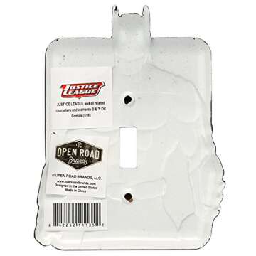 DC Comics Batman Embossed Metal Switch Plate - Unique Decoration