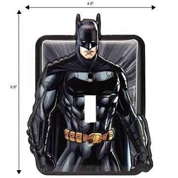DC Comics Batman Embossed Metal Switch Plate - Unique Decoration