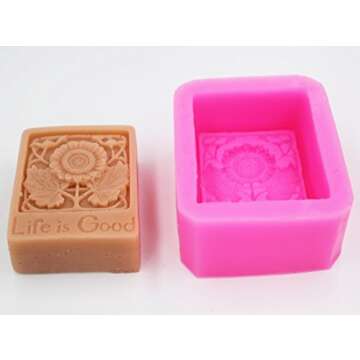 Longzang Craft Art Silicone Soap Mold for DIY Projects