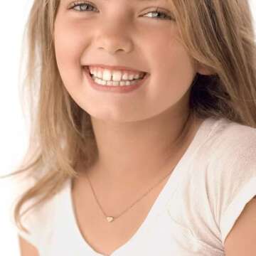 Turandoss Valentines Day Gifts Necklace for Grils - 14K Gold Filled Heart Initial Necklaces for Wome...