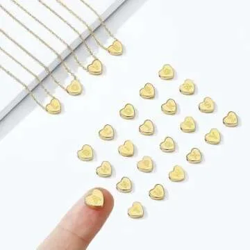 Turandoss Valentines Day Gifts Necklace for Grils - 14K Gold Filled Heart Initial Necklaces for Women Tiny Initial Necklace for Girls Gifts Heart Initial Necklace Valentines Day Gifts