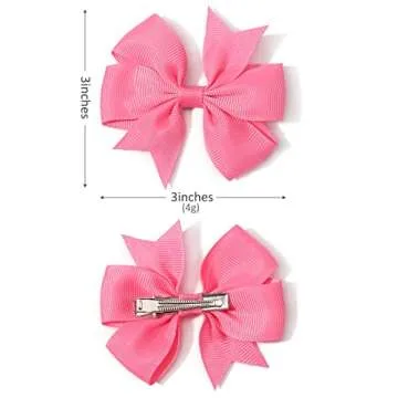 60PCS Toddler Hair Bows with Alligator Clips - Colorful Accessories