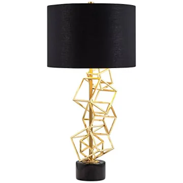 Possini Euro OVO Modern Table Lamp Gold Metal Design