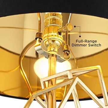 Possini Euro OVO Modern Table Lamp Gold Metal Design