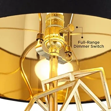 Possini Euro OVO Modern Table Lamp Gold Metal Design