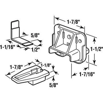 Prime-Line R 7321 Drawer Track Guide and Glides - Replacement Furniture Parts for Dressers, Hutches ...
