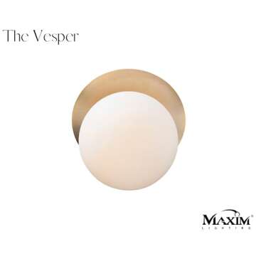 Maxim Vesper-One Light Wall Sconce - Modern Satin Brass and Black Design