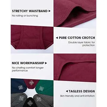 Benirap Soft Cotton Hipster Panties for Women – 5 Pack