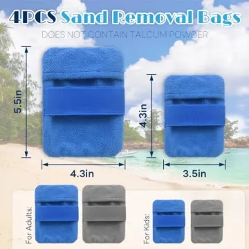 Iselyn 4-Pack Sand Remover for Beach Essentials