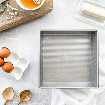 USA Pan 8 inch Nonstick Square Cake Pan for Baking