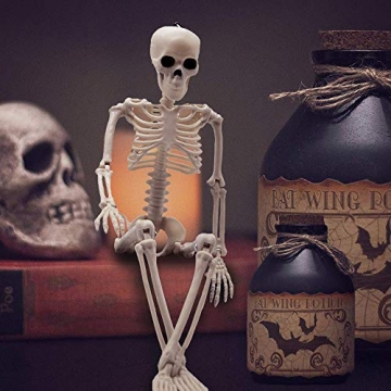 BOMPOW 15" Posable Skeletons Perfect for Halloween Fun