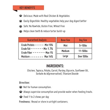 LuvChew Chicken Dog Chews - Premium Rawhide Alternative