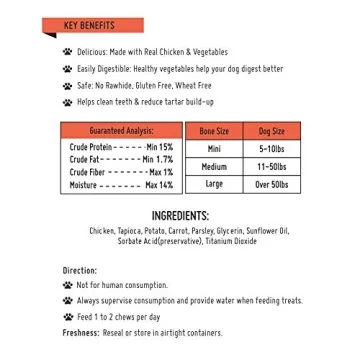 LuvChew Chicken Dog Chews - Premium Rawhide Alternative