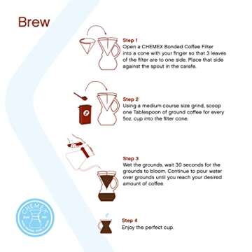 Chemex Pour-Over Glass Coffeemaker - 6-Cup Elegant Design