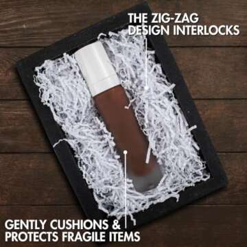 White Crinkle Cut Paper Shred Filler for Gift Wrapping