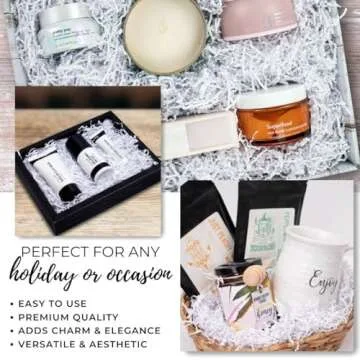 White Crinkle Cut Paper Shred Filler for Gift Wrapping