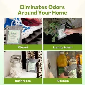 Asani Air Purifier Bags with Bamboo Activated Charcoal (Purifying Pack of 4) | Natural Air Freshener...