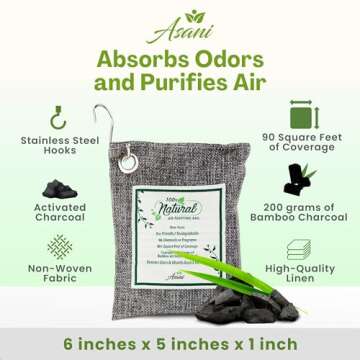 Asani Bamboo Activated Charcoal Air Purifying Bags