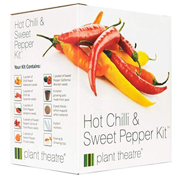 Hot Chilli & Sweet Pepper Kit by Plant Theatre - 6 Different Varieties to Grow