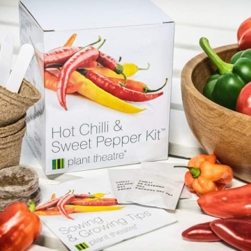 Hot Chilli & Sweet Pepper Kit by Plant Theatre - 6 Different Varieties to Grow